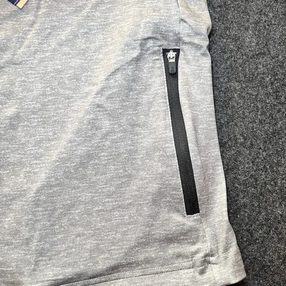 New Chubbies Gray Long Sleeve 1/4 Zip Long Sleeve Shirt Mens M Poly/Spandex - Picture 6 of 11